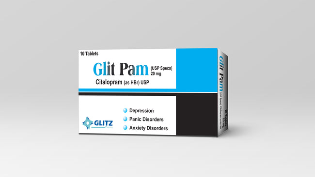 GLITPAM 20MG TABLET(1 BOX=1 STRIP)(1 STRIP=10 TABLETS) Hover Image