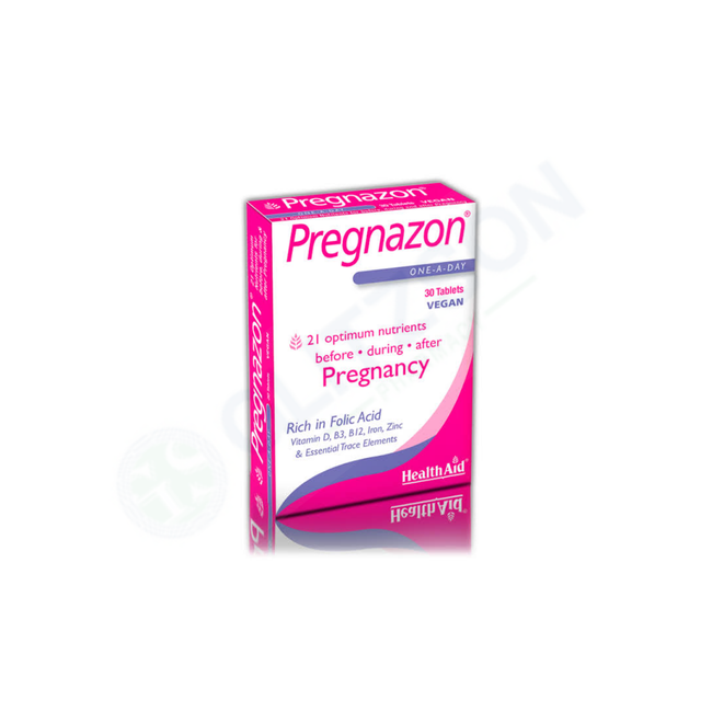 Healthaid Pregnazon Tablets (1 Box = 30 Tablets) Hover Image