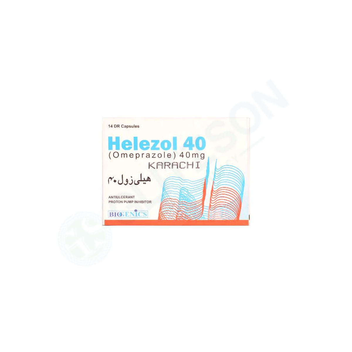 Helezol Capsules 40mg (1 Box = 2 Strips) (1 Strip = 7 Capsules)