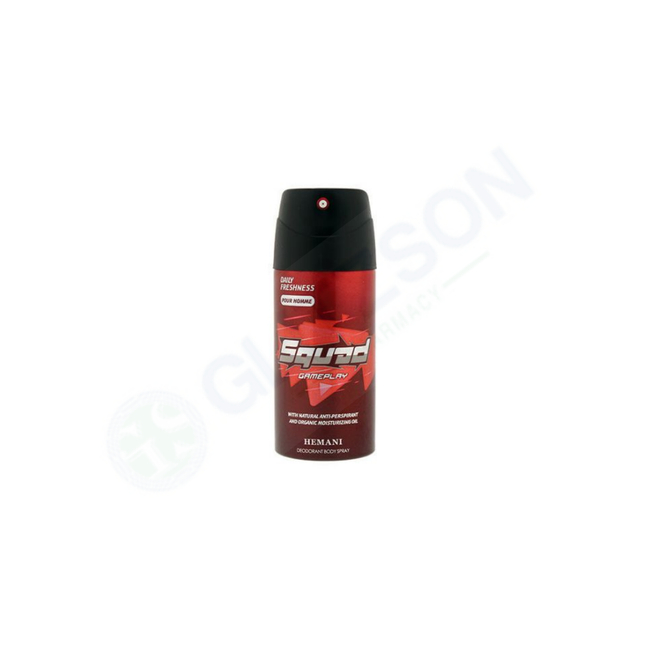 Hemani Squad Deodorant Spray Gameplay For Men Red 150ml Hover Image