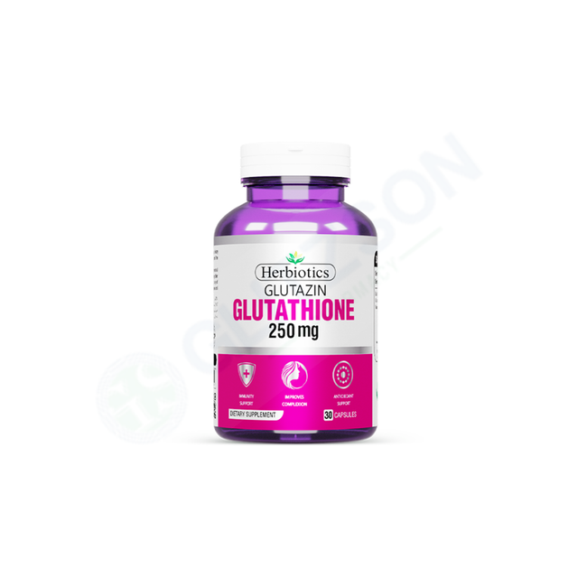 Herbiotics Glutazin Tablets 250mg (1 Bottle = 30 Tablets) Hover Image