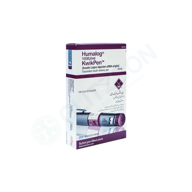 Humalog Kwik Pen Prefilled Pen 3.5mg/ml (1 Box = 5 Prefilled Pen) Hover Image