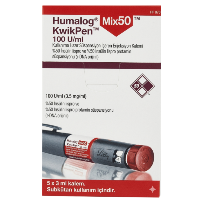 Humalog Mix 50 Kwikpen Insulin 100IU/3ml (1BOX=5PEN)