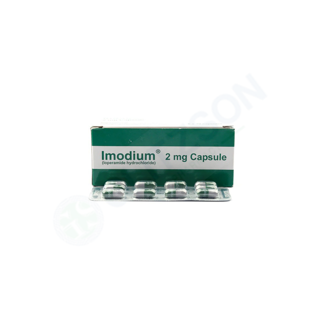 Imodium Capsules 2mg (1 Strip = 12 Capsules) Hover Image