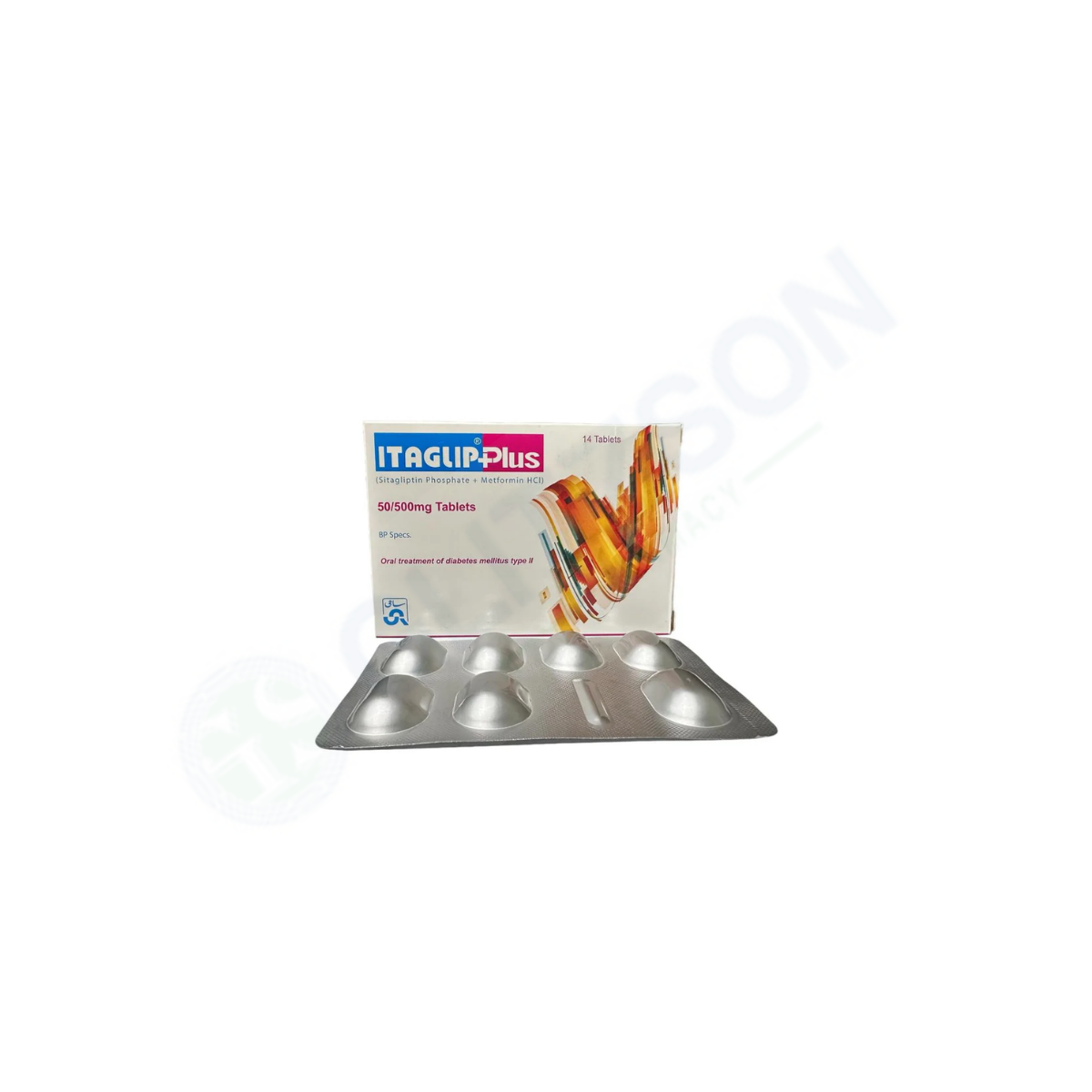 Itaglip Plus Tablets 50mg/500mg (1 Strip = 7 Tablets)