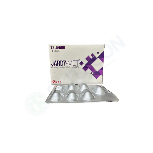 Jardy Met Tablets 12.5+500mg (1 Box = 2 Strips) (1 Strip = 7 Tablets)
