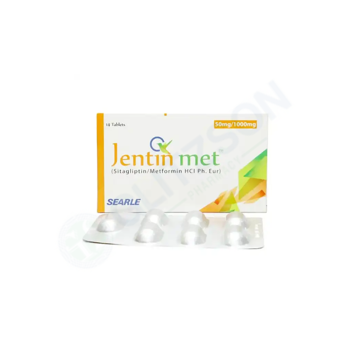 Jentin Met Tablets 50/1000mg (1 Strip = 7 Tablets)