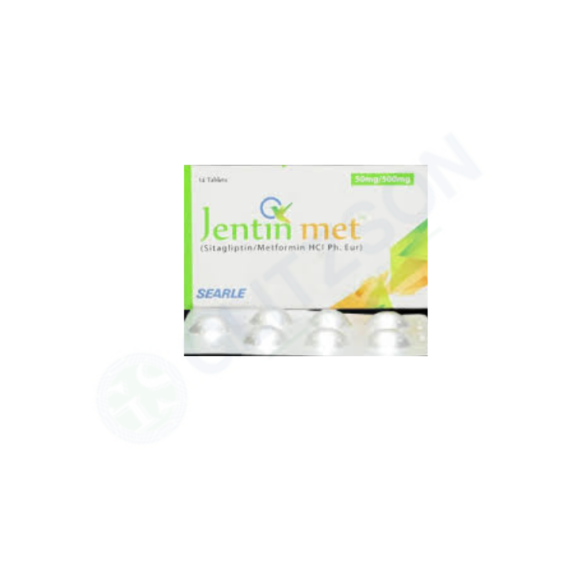 Jentin Met Tablets 50mg/500mg (1 Box = 2 Strips) (1 Strip = 7 Tablets)