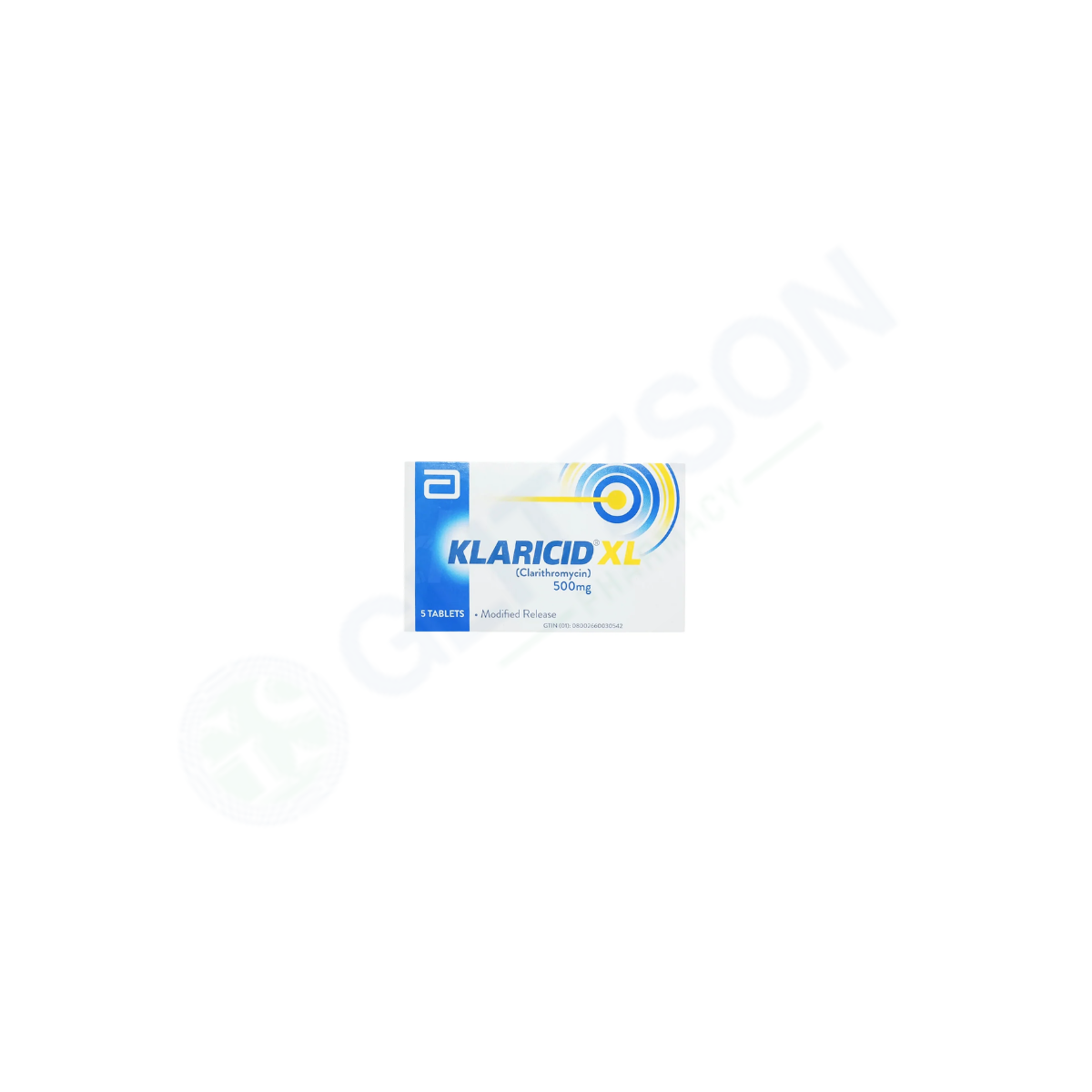 Klaricid XL Tablets 500mg (1 Box = 1 Strip)(1 Strip = 5 Tablets)
