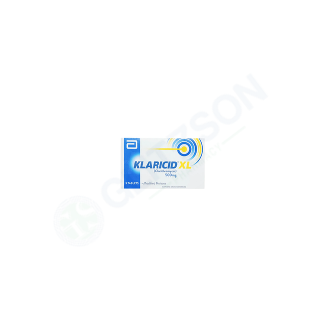 Klaricid XL Tablets 500mg (1 Box = 1 Strip)(1 Strip = 5 Tablets) Hover Image