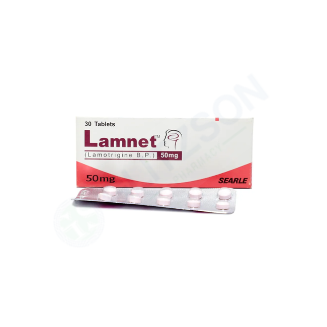 Lamnet Tablets 50mg (1 Box = 3 Strips) (1 Strip = 10 Tablets) Hover Image