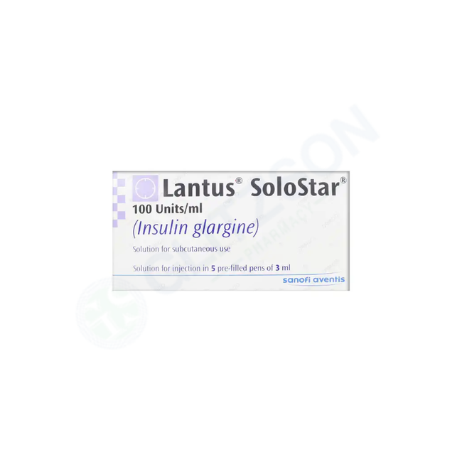 Lantus Solostar Injection 3ml Prefilled Pen 100Units/ml (1 Box = 5 Prefilled Pen) Hover Image