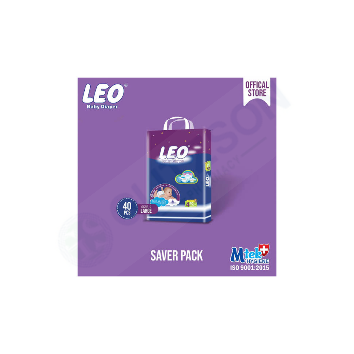 Leo Baby Diapers Jumbo Pack Large Size 4 40Pcs