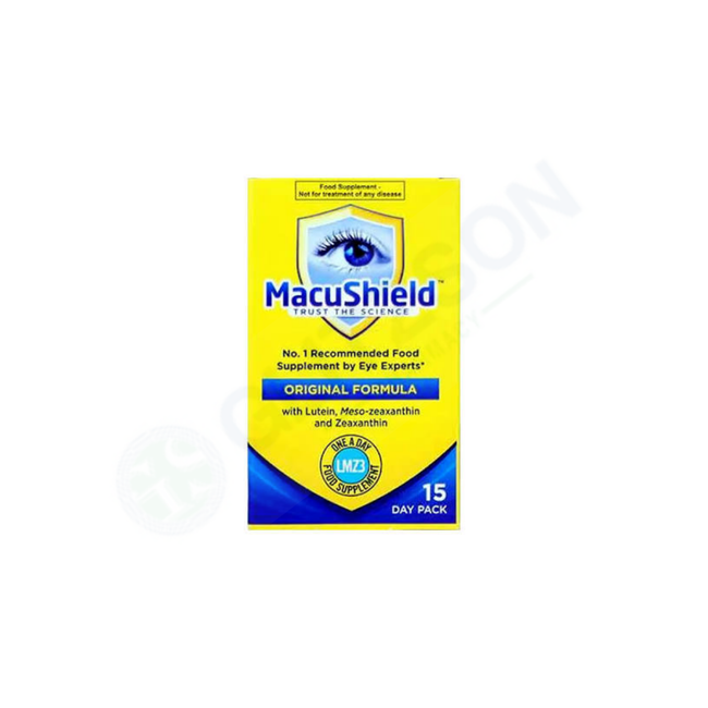 Macushield Capsules (1 Box = 1 Strip)(1 Strip = 15 Capsules) Hover Image