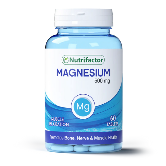 Nutrifactor Magnesium Tablets 500mg (1 Bottle = 60 Tablets)