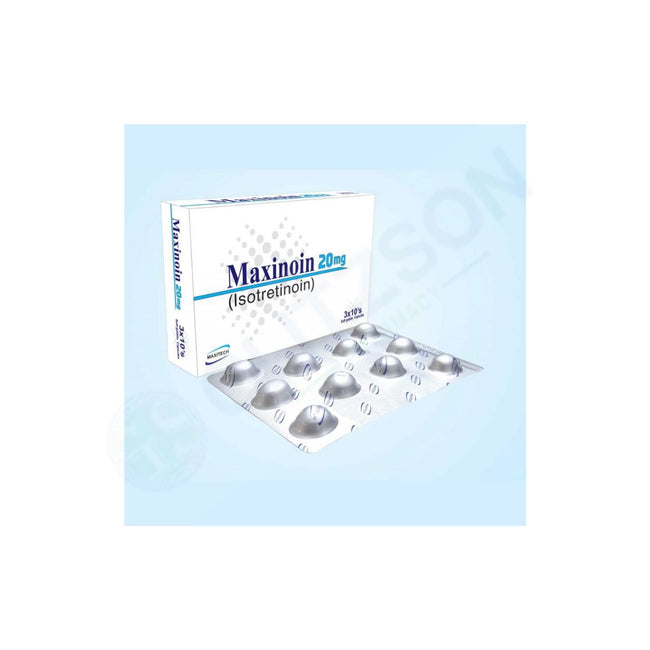 Maxinoin Capsules 20mg (1 Strip = 10 Capsules) Hover Image