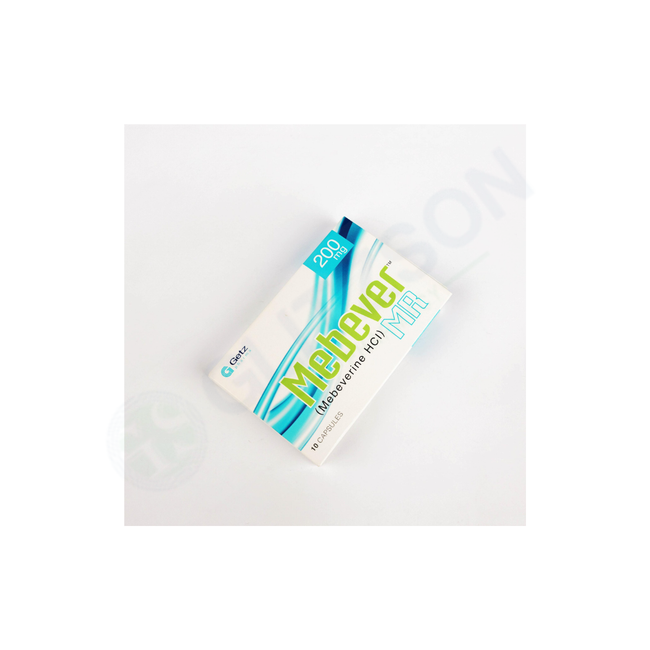 Mebever MR Capsules 200mg (1 Box = 1 Strip)(1 Strip = 10 Capsules) Hover Image