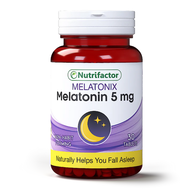 Nutrifactor Melatonix Tablets 5mg (1 Bottle = 30 Tablets) Hover Image