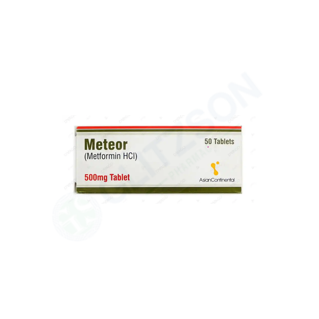 Meteor Tablets 500mg (1 Strip = 10 Tablets) Hover Image