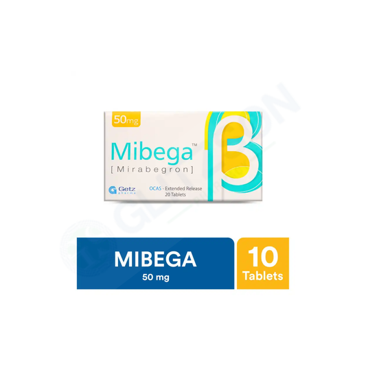Mibega Tablets 50mg (1 Box = 2 Strips) (1 Strip = 10 Tablets)
