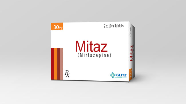 MITAZ 30MG TABLET(1 BOX=2 STRIPS)(1 STRIP=10 TABLETS) Hover Image
