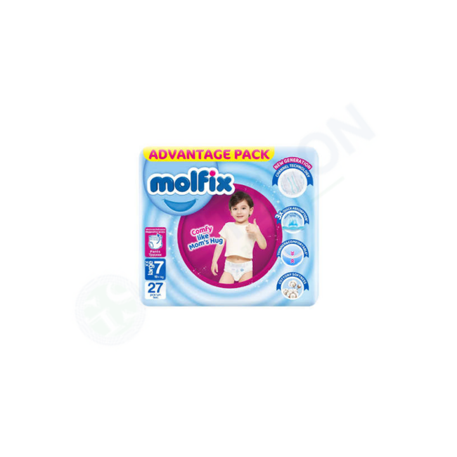 Molfix Baby Pants CC UV size XXLarge 27Pcs Hover Image