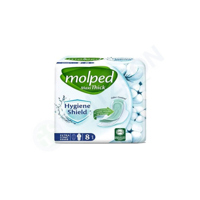 Molped Maxi Thick Sanitary Pads Extra Long 8Pcs Hover Image