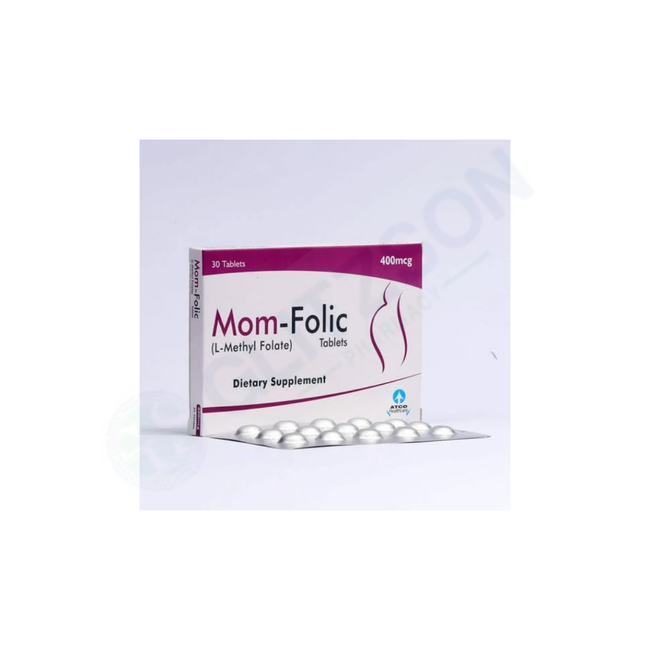 Mom Folic Tablets 400mcg (1 Strip = 15 Tablets) Hover Image