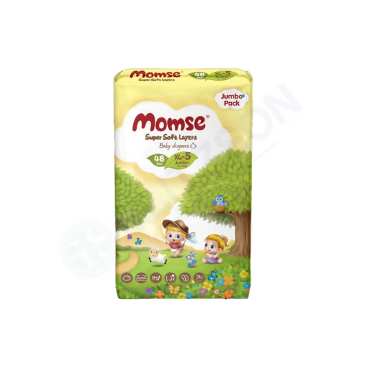 Momse Baby Diapers Jumbo Pack X-Large size 5 48Pcs