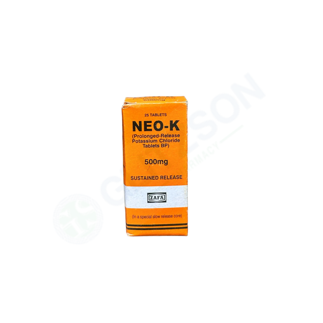 Neo-K Tablets 500mg (1 Bottle = 25 Tablets) Hover Image