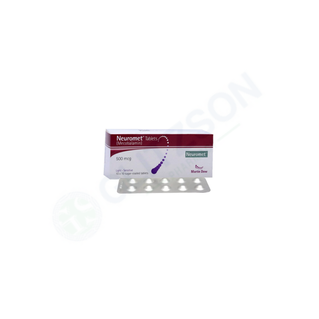 Neuromet Tablets 500mcg (1 Strip = 10 Tablets Hover Image