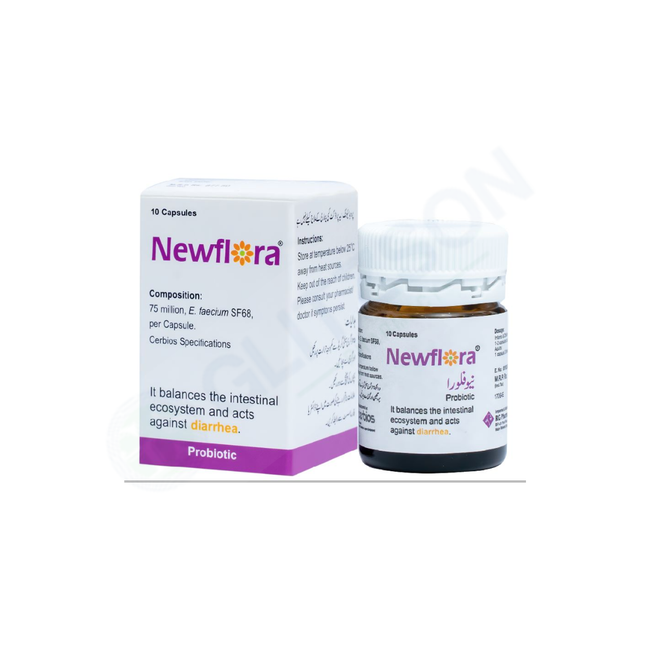 Newflora Capsules (1 Box = 1 Strip)(1 Strip = 10 Capsules) Hover Image