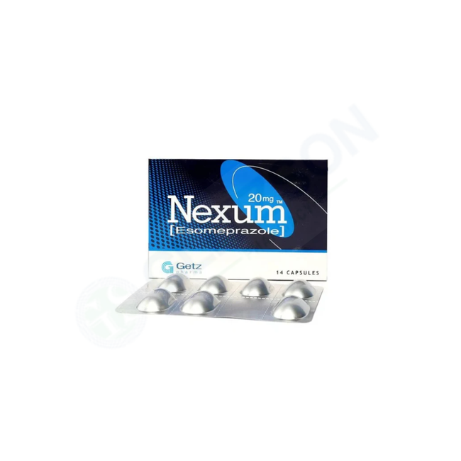 Nexum Capsules 20mg (1 Strip = 7 Capsules) Hover Image