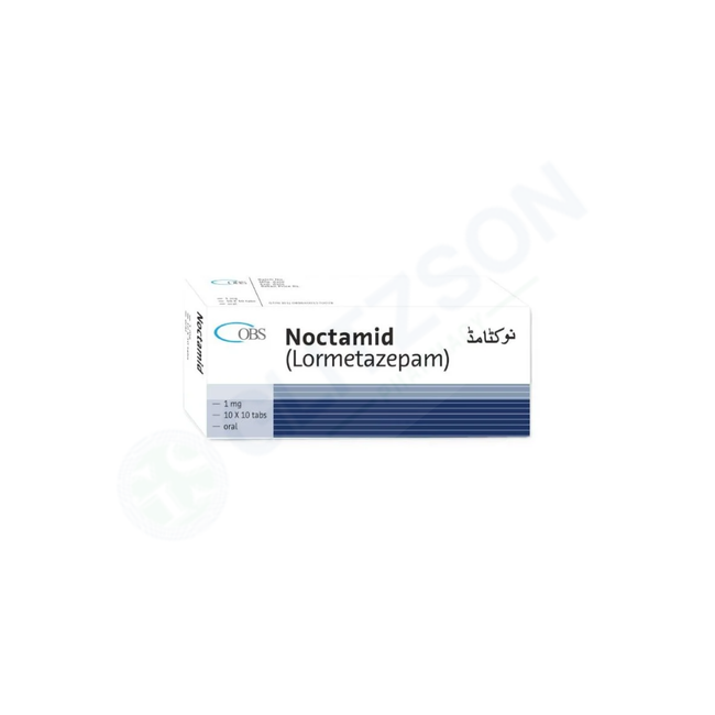 Noctamid Tablets 1mg (1 Strip = 10 Tablets) Hover Image