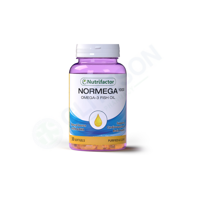 Nutrifactor Normega Fish Oil Softgel Capsules 1000mg (1 Bottle = 30 Capsules) Hover Image