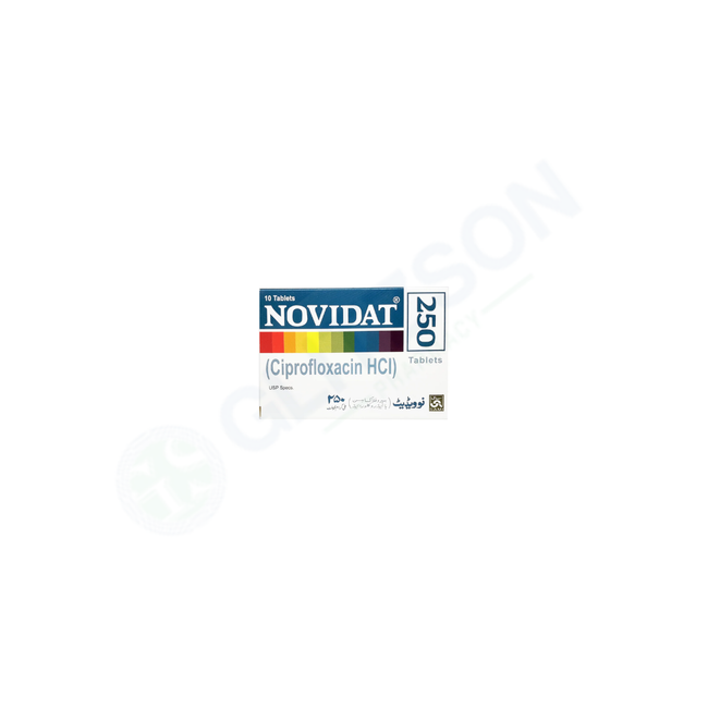 Novidat Tablets 250mg (1 Box = 1 Strip)(1 Strip = 10 Tablets) Hover Image
