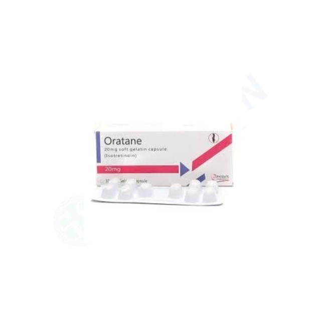 Oratane Softgel Capsules 20mg (1 Box = 3 Strips) (1 Strip = 10 Capsules) Hover Image