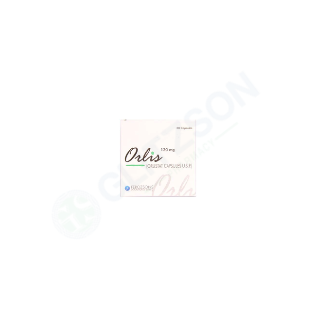 Orlis Capsules 120mg (1 Box = 3 Strips) (1 Strip = 10 Capsules) Hover Image