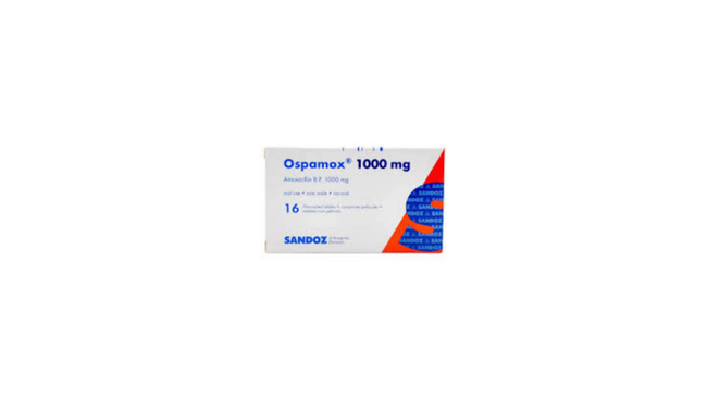 Ospamox Tablets 1000mg (1 Box = 2 Strips) (1 Strip = 6 Tablets) Hover Image