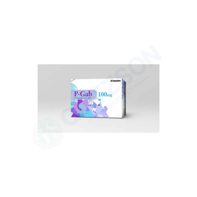 P GAB 100MG CAPSULE(1 BOX=2 STRIP)(1 STRIP=7 CAPSULES) Hover Image
