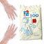 Polythene Disposable Transparent Gloves Pack of 100 Large Gloves