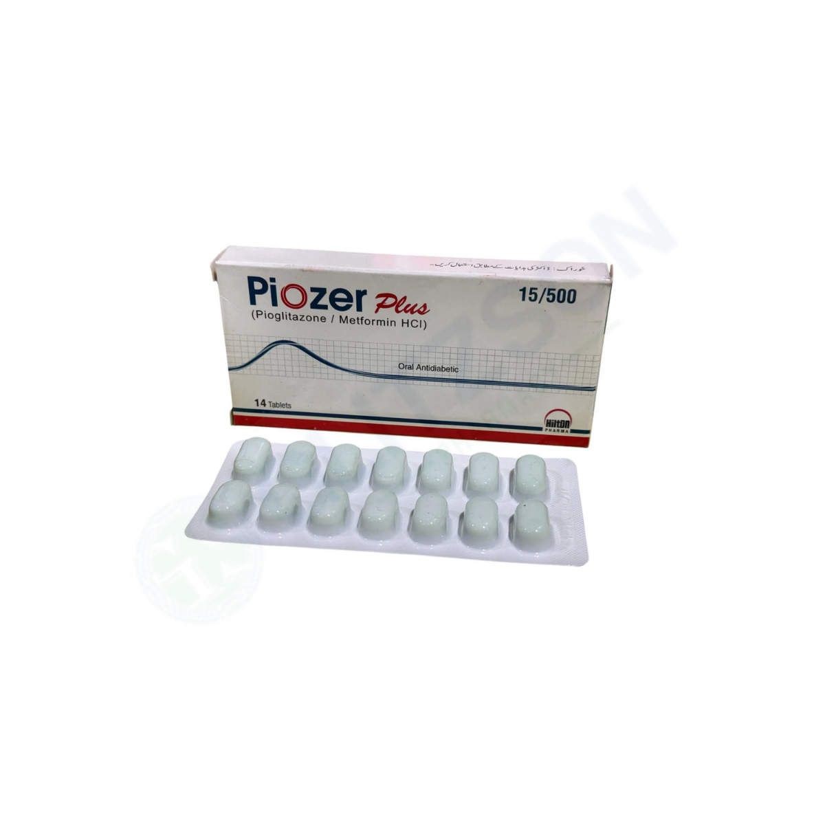 Piozer Plus Tablets 15mg/500mg (1 Box = 1 Strip)(1 Strip = 14 Tablets)
