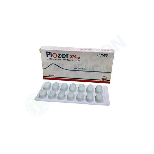 Piozer Plus Tablets 15mg/500mg (1 Box = 1 Strip)(1 Strip = 14 Tablets)