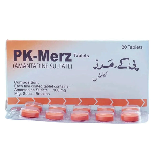 Pk-Merz Tablets 100mg (1 Box = 2 Strips) (1 Strip = 10 Tablets) Hover Image