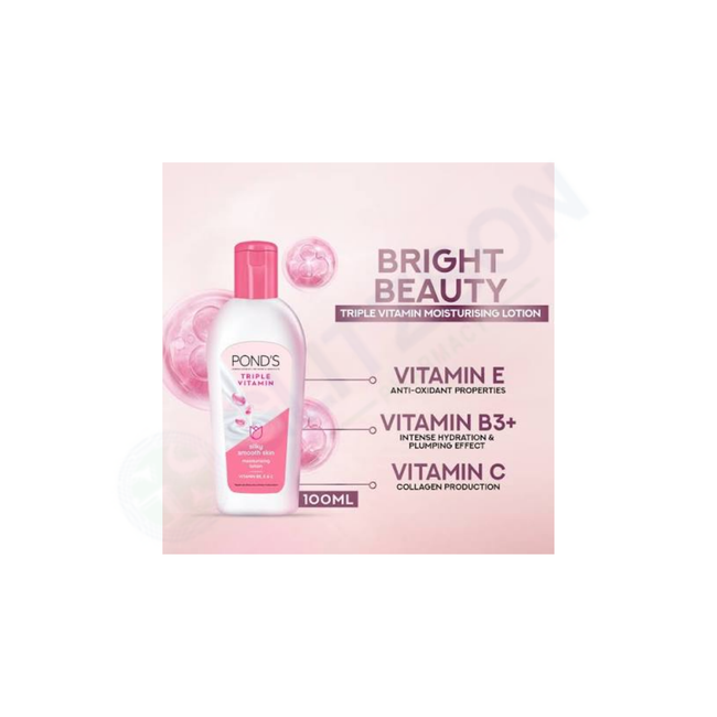 Ponds Triple Vitamin Moisturizing Lotion 100ml Hover Image