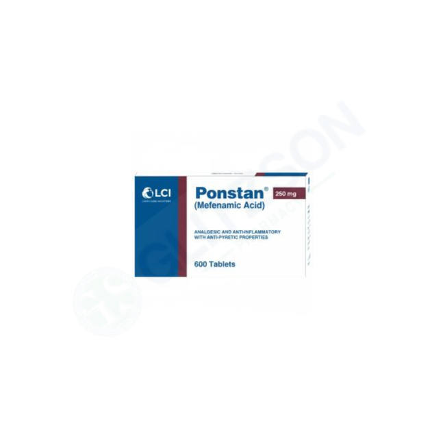 Ponstan 250mg Tablets ( 1 strip =10 tab) b0x = 600tab) Hover Image