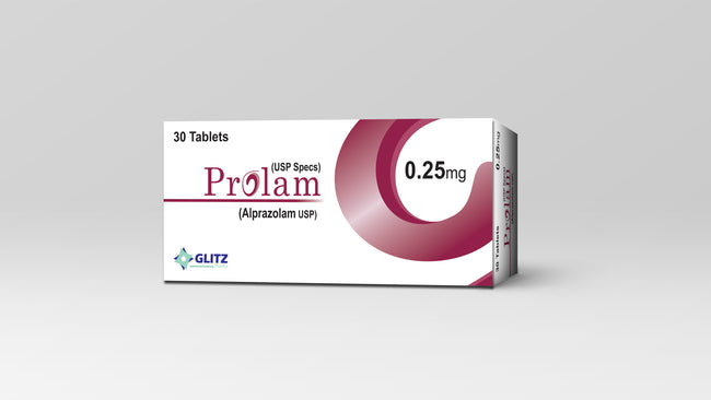 PROLAM 0.25MG TABLET(1 BOX=3 STRIPS)(1 STRIP=10 TABLETS) Hover Image