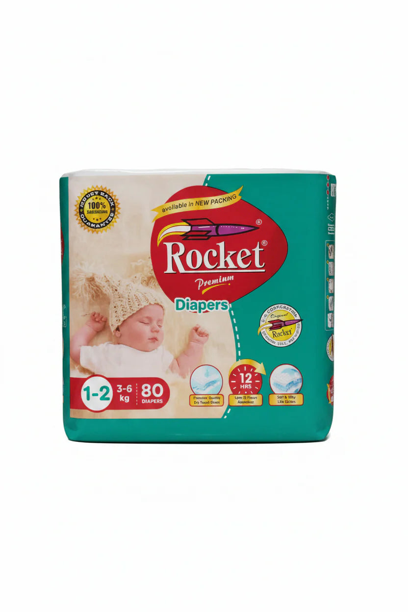 ROCKET 1-2 DIAPERS SMALL 80`S PREMIUM