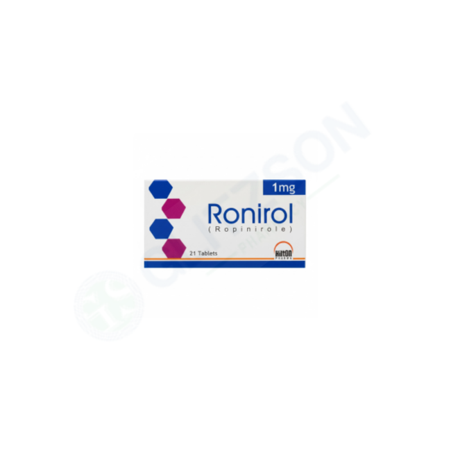 Ronirol Tablets 1mg (1 Strip = 7 Tablets) Hover Image