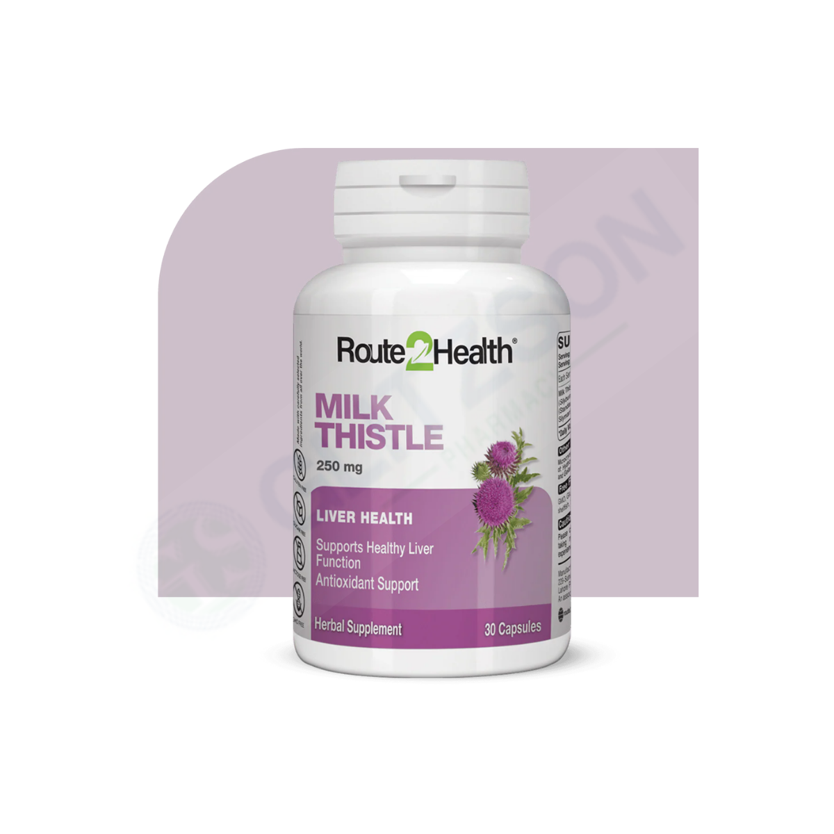 Route 2 Health Milk Thistle Capsules 250mg (1 Bottle = 30 Capsules)